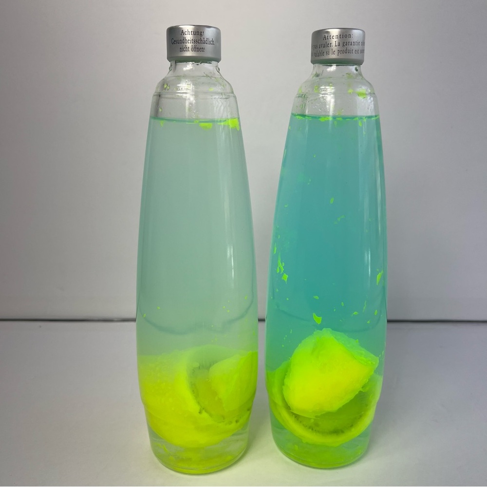 Replacements Lava Lamp Green Yellow Neon Clear Liquid Glass Bottles